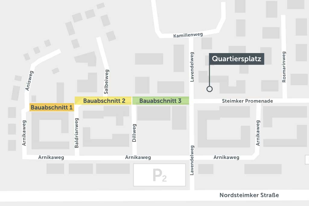 Karte des Straßenausbaus